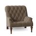Armchair - Fairfield Chair Sinclair 33" Wide Tufted Slipcovered Armchair Polyester/Other Performance Fabrics in Brown | Wayfair