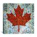 Winston Porter Canada Flag Maple Leaf #6 - Graphic Art Print on Canvas in Gray | 37 H x 37 W x 1.5 D in | Wayfair 5065CBDBF95D4BA4A6E16F4A2B3F6A64