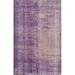 Gray/Indigo 48 x 0.35 in Indoor Area Rug - East Urban Home Contemporary Purple/Gray Area Rug Polyester/Wool | 48 W x 0.35 D in | Wayfair
