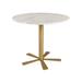 Latitude Run® Ithzel Round Marble Breakroom Table Metal/Marble in Yellow | 29.5 H x 35.5 W x 35.5 D in | Wayfair 8060885406FD43DD993E3B6DF677F247