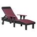 Ebern Designs Dicie Recliner Patio Chair Plastic in Red/Black/Indigo | 44 H x 33.25 W x 78 D in | Wayfair 128B715B8FB74A889D5C0F7FD1F7D3C9