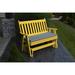 Red Barrel Studio® Speth Traditional English Gliding Outdoor Bench Plastic in Yellow | 41 H x 62 W x 27 D in | Wayfair