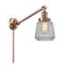 Latitude Run® Vinson Vintage 1 - Light Swing Arm Lamp Glass/Metal in Brown | 25 H x 6.25 W x 35 D in | Wayfair 978BD077C8914FDA80E1E29C657B0EF4