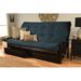 The Twillery Co.® Stratford 86" Queen Futon & Mattress w/ Drawer set Wood/Solid Wood in Gray/Blue/Brown | 44 H x 86 W x 37 D in | Wayfair