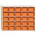 Wood Designs Contender 25 Compartment Cubby w/ Trays Wood in Orange | 33.875 H x 46.75 W x 12 D in | Wayfair C16009ORF