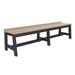 Ebern Designs Cyron Café Plastic Picnic Outdoor Bench Plastic in Black | 19 H x 72 W x 18.5 D in | Wayfair 6151CA4032F74875B965AF975B9A5D17