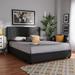 Latitude Run® Lineberger Low Profile Storage Platform Bed Upholstered/Polyester in Gray | 46.26 H x 80.12 W x 84.65 D in | Wayfair