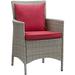 Breakwater Bay Bocabec Patio Wicker Rattan Dining Armchair by Havenside Home in Gray | 31 H x 24.5 W x 25 D in | Wayfair