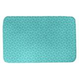 Latitude Run® Avicia Katelyn Elizabeth Lattice Rectangle Non-Slip Bath Rug Memory Foam in Green | 21" W x 34" L | Wayfair