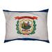 Tucker Murphy Pet™ Burien West Virginia Flag Designer Pillow Fleece, Polyester | 9.5 H x 29.5 W x 19.5 D in | Wayfair
