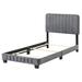 House of Hampton® Cushman Low Profile Standard Bed Upholstered/Polyester in Gray | 48 H x 59 W x 81 D in | Wayfair AB273B75E917429A948AEE589E69968A