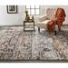 Black 114 x 0.39 in Area Rug - World Menagerie Roma Power Loom Gray Rug Polyester/Viscose | 114 W x 0.39 D in | Wayfair