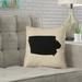 Ivy Bronx Kirkley Pillow in, Spun Polyester/Throw Pillow Polyester/Polyfill blend in Black | 14 H x 14 W in | Wayfair IVBX4244 43870390