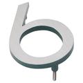 Montague Metal Products Inc. 6 in. Floating Mount House Number Metal | 6 H x 4.25 W x 0.31 D in | Wayfair MHN-06-F-HG2-6