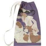 East Urban Home Vintage Dog Biscuit Poster Laundry Bag Fabric in Indigo/Brown | Small ( 64" H x 20" W x 1.5" D) | Wayfair