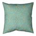 Latitude Run® Avicia Swirly Indoor/Outdoor Throw Pillow Polyester/Polyfill blend in Orange/Blue | 16 H x 16 W x 3 D in | Wayfair