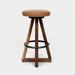 ARTLESS X3 30" Swivel Bar Stool Wood/Upholstered/Leather/Genuine Leather in Gray/Black/Brown | 30 H x 16 W x 16 D in | Wayfair A-X3-L-E-BK-BS