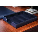 Symple Stuff Gregson Leather Paper Organizer Leather in Blue | 2 H x 10.5 W x 13.5 D in | Wayfair ECD0D8CFD18B459692849843DB01C027