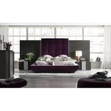 Orren Ellis Rushden Special Standard 4 Piece Bedroom Set Upholstered, Wood in Black | King | Wayfair 78CCFDB4DEDA48CEBB028D0DA57C642C