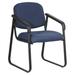 Symple Stuff Hatley 23" W Fabric Seat Waiting Room Chair w/ Metal Frame Metal in Blue | 32 H x 23 W x 24 D in | Wayfair