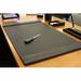 Ebern Designs Bramfield Side Rail Desk Pad Leather in Black | 0.61 H x 38 W x 24 D in | Wayfair 8E5C178BADB6427B86026E24B6B2ACDD