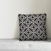 House of Hampton® Kimbrell Geo Quatrefoil Pillow Cover & Insert Polyester/Polyfill in Black | 20 H x 20 W x 1.5 D in | Wayfair