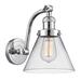 Williston Forge Bonomo 1 - Light Dimmable Armed Sconce Glass in Gray | 11.5 H x 8 W x 10 D in | Wayfair F467FF6D102F429697DC290FB136840A