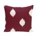 Wrought Studio™ Mayes Decorative Holiday Ikat Print Throw Pillow Polyester/Polyfill blend in Red | 16 H x 16 W x 6 D in | Wayfair