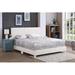 Glory Furniture Flynn Tufted Upholstered Standard Bed Faux leather in White | 49 H x 79 W x 42 D in | Wayfair G2577-KB-UP