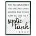 Ebern Designs Greener Grass Septic Issue Funny Family Home Word Design - Textual Art Print Paper in Black | 20 H x 16 W x 1.5 D in | Wayfair