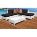 Orren Ellis Sugarmill 6 Piece Rattan Sectional Seating Group w/ Cushions Synthetic Wicker/All - Weather Wicker/Wicker/Rattan in White | Outdoor Furniture | Wayfair