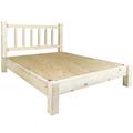 Loon Peak® Homestead Collection Pine Platform Bed Wood in White | 47 H x 80 W x 88 D in | Wayfair CE146C21D2DF468DA8CD6C03C72C6900