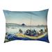 Tucker Murphy Pet™ Carrera Katsushika Hokusai Sunset Across the Ryogoku Bridge Outdoor Cat Designer Pillow Fleece, in Green | Wayfair