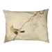 Tucker Murphy Pet™ Carmean Vintage Japanese Bird & Blossoms Outdoor Dog Pillow Polyester in Black | 9.5 H x 17 W in | Wayfair