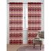 Winston Porter Tharptown Striped Sheer Rod Pocket Curtain Panel Polyester in Red/Brown | 96 H in | Wayfair Panel-1203308