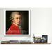 Winston Porter Icons, Heroes & Legends Mozart Quote Painting Print on Canvas in Black/Red | 18 H x 18 W x 1.5 D in | Wayfair