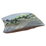 Tucker Murphy Pet™ Burkart Mt. Fuji Reflected in Lake Kawaguchi Designer Pillow Fleece, Polyester in Green | 6 H x 29.5 W x 19.5 D in | Wayfair