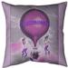 East Urban Home Hot Air Balloon Poster Throw Pillow Cover Cotton in Pink | 16 H x 16 W x 1 D in | Wayfair 5E32DE7001DF43BA962D2A8BB74E7148