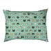 Tucker Murphy Pet™ Byrge Hand Drawn Waves Indoor/Outdoor Dog Pillow Polyester/Fleece in Green | 17 H x 52 W x 42 D in | Wayfair