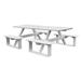 Rosecliff Heights Westbrook Outdoor Picnic Table Wood/Plastic in White | 94 W x 74 D in | Wayfair 83F560BDCACD4591874C81B52054E4A0