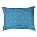 Tucker Murphy Pet™ Chen Hand Drawn Triangles Outdoor Dog Pillow Polyester in Green/Blue | 7 H x 27.56 W x 19.7 D in | Wayfair