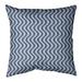 Latitude Run® Avicia Wavy Stripe Indoor/Outdoor Throw Pillow Polyester/Polyfill blend in Blue | 20 H x 20 W x 3 D in | Wayfair