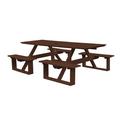 Rosecliff Heights Westbrook Outdoor Picnic Table Wood/Plastic in Green | 94 W x 74 D in | Wayfair C796277A97814216B7E605A4F6FA8BC7