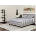 Lark Manor™ Aluino Button Tufted Platform Bed w/ Memory Foam Pocket Spring Mattress Upholstered/Metal/Polyester in Gray | Wayfair