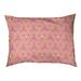 Tucker Murphy Pet™ Chen Hand Drawn Triangles Outdoor Dog Pillow Polyester in Pink/Yellow | 7 H x 27.56 W x 19.7 D in | Wayfair