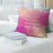 East Urban Home Try To Be A Rainbow Quote Pillow Cover Polyester in Pink | 16 H x 16 W x 0.5 D in | Wayfair FF41A83D12A849249CE8804D65BAF88E