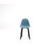 Inbox Zero Adairis 18" W Fabric Seat Waiting Room Chair Wood/Metal in Gray/Blue/Black | 32 H x 18 W x 22 D in | Wayfair