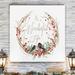 The Holiday Aisle® 'It's A Wonderful Life Bird Wreath' Wrapped Canvas Graphic Art on Canvas Canvas, in White | 16 H x 16 W x 1 D in | Wayfair