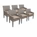 Lark Manor™ Amjad Patio Dining Chair w/ Cushion Metal in Gray | 35 H x 23 W x 21 D in | Wayfair FLORENCE-TKC297b-DC-3x-C-ARUBA