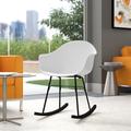 Upper Square™ Dinjar Rocking Chair Metal in Black | 31.5 H x 23 W x 31 D in | Wayfair 604084FBBD6C4140B6CD7F3D3AB0A0E6